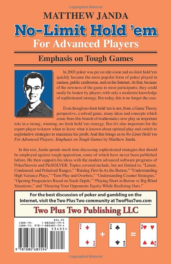 No-Limit Hold 'em For Advanced Players: Emphasis on Tough Games (For Advanced Players Series)