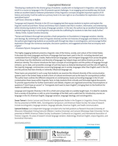 Language and Linguistic Diversity in the US: An Introduction