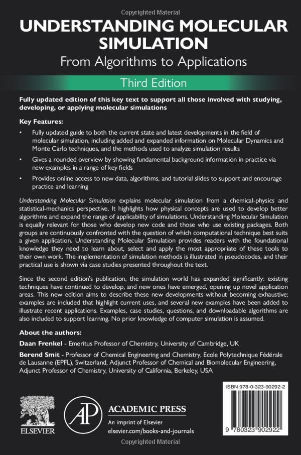 Understanding Molecular Simulation: From Algorithms to Applications
