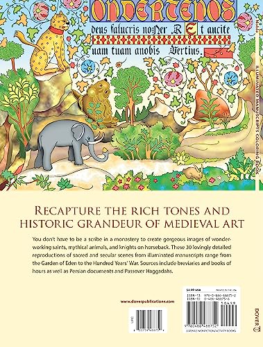 Illuminated Manuscripts Coloring Book (Dover Art Masterpieces To Color)