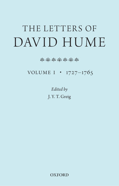 The Letters of David Hume: Volume 1