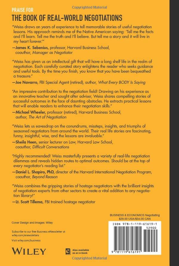 The Book of Real-World Negotiations: Successful Strategies From Business, Government, and Daily Life