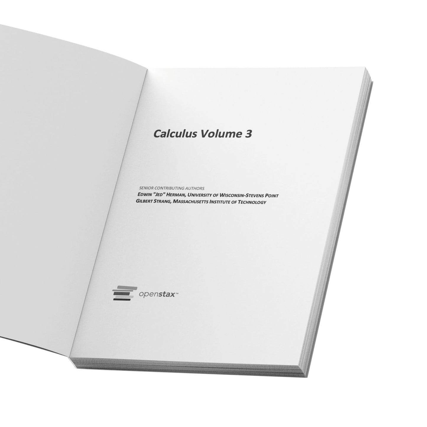 Calculus Volume 3 by OpenStax (paperback version, B&W)