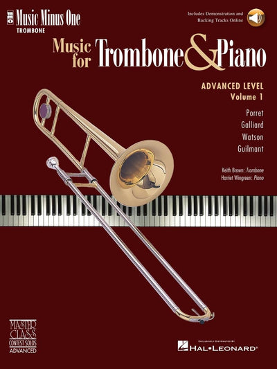 Music for Trombone & Piano - Advanced Level Volume 1: Music Minus One Trombone