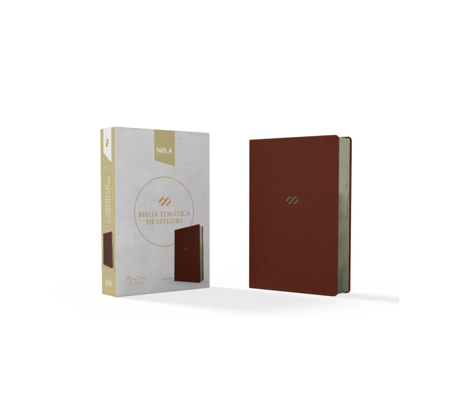 NBLA Biblia tematica de estudio, caf smil piel (NBLA Thematic Study Bible, Brown LeatherTouch) (Spanish Edition)