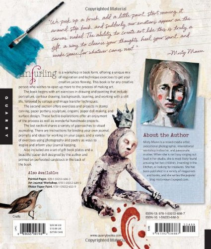 Unfurling, A Mixed-Media Workshop with Misty Mawn: Inspiration and Techniques for Self-Expression through Art — back cover
