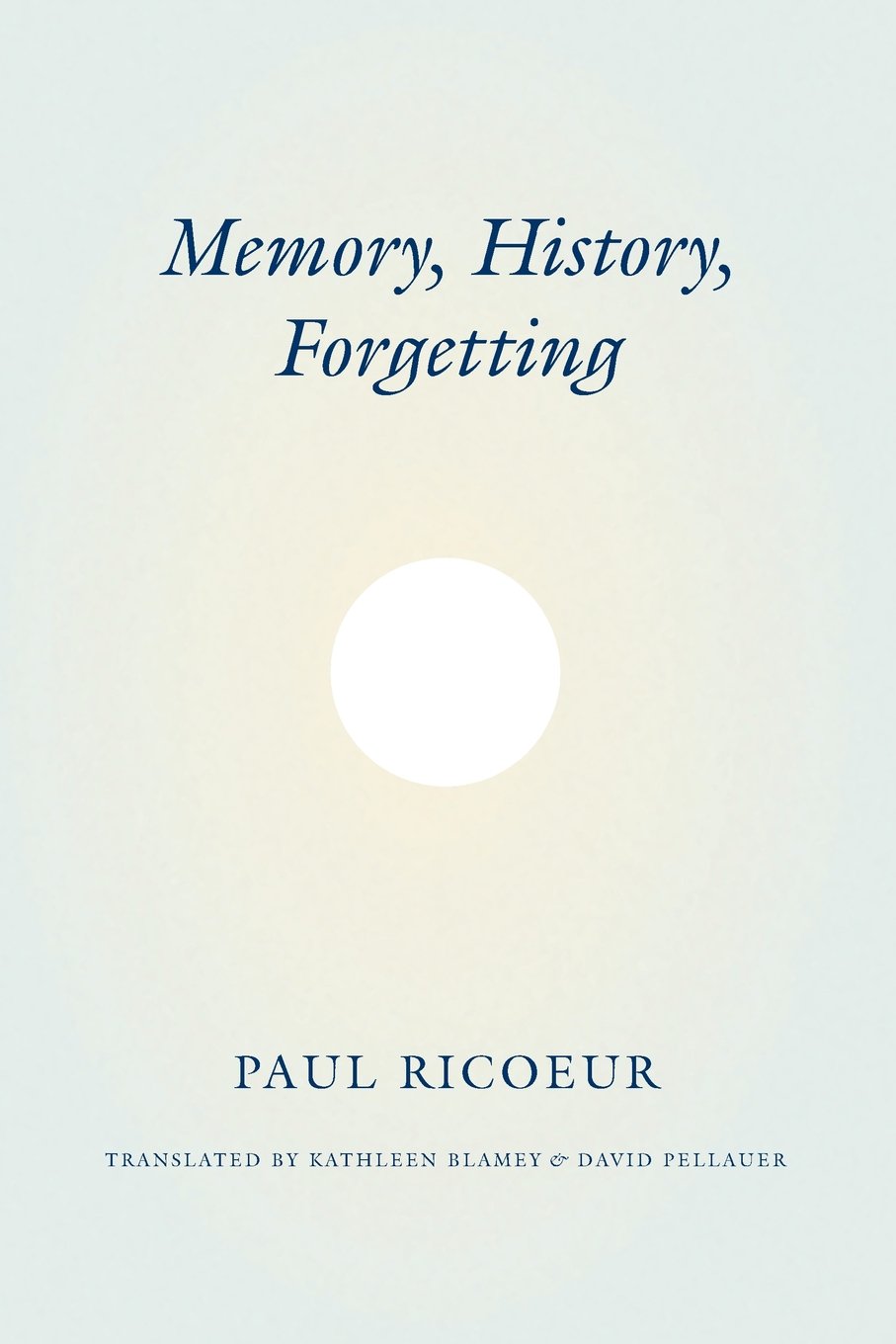 Memory, History, Forgetting