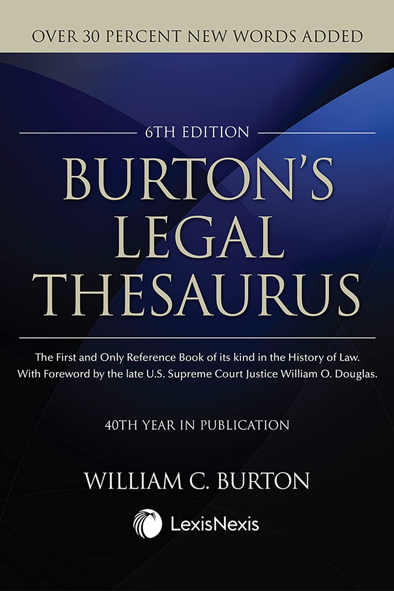 Burton's Legal Thesaurus 6th Edition