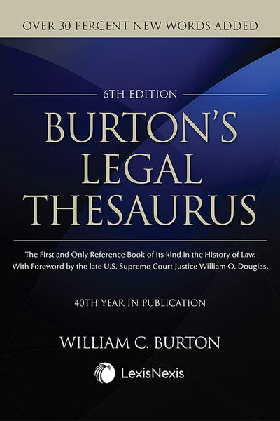 Burton's Legal Thesaurus 6th Edition