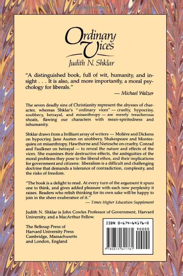 Ordinary Vices (Belknap Press) — back cover
