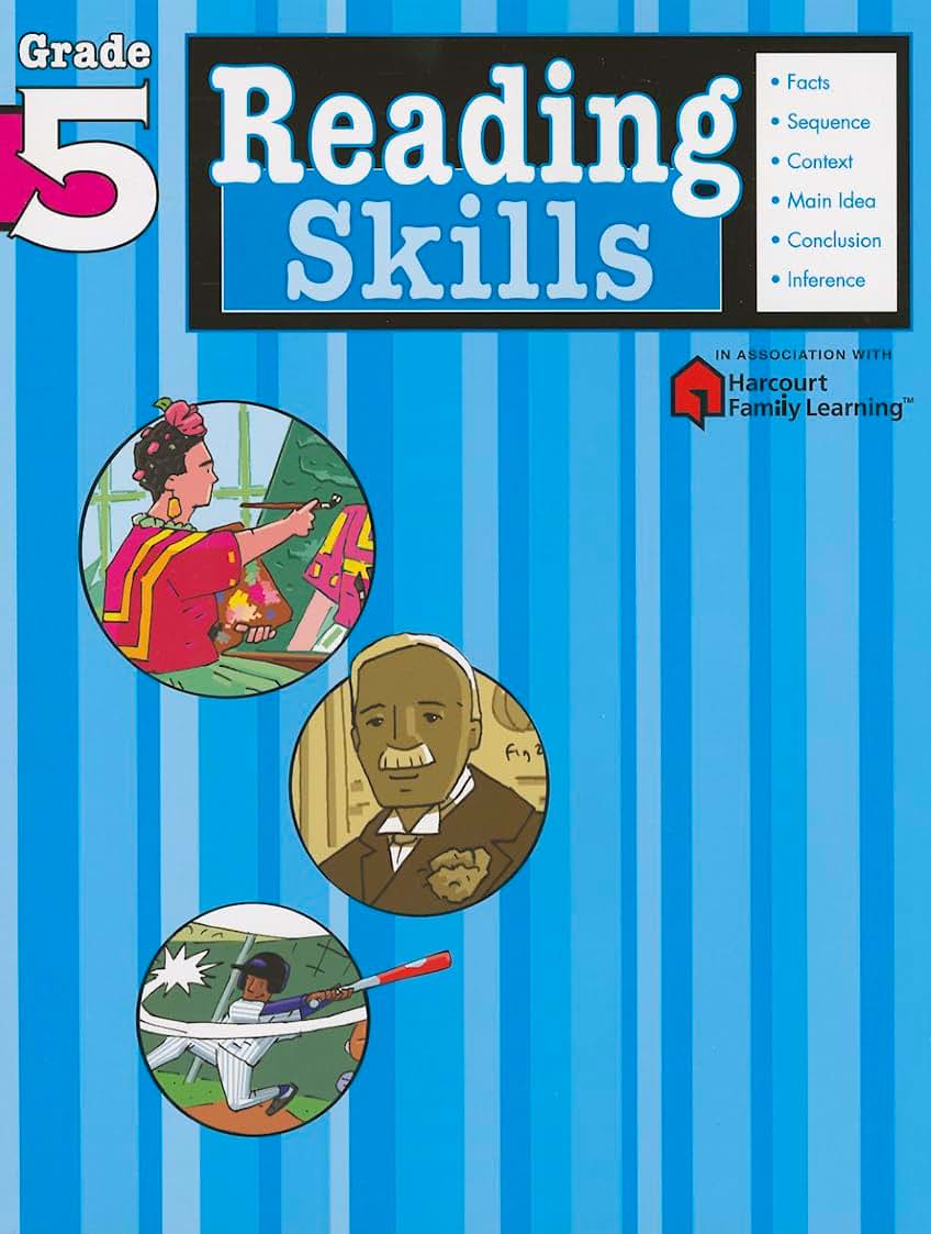 Reading Skills: Grade 5 (Flash Kids Harcourt Family Learning)