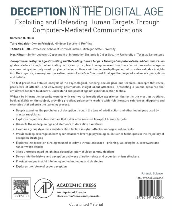 Deception in the Digital Age: Exploiting and Defending Human Targets through Computer-Mediated Communications