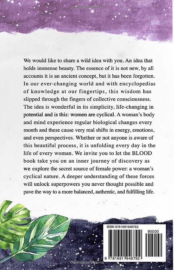 the BLOOD book: Honor your bleed. Your cycle is sacred.