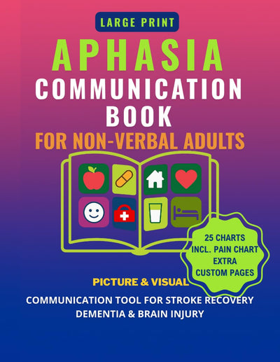 Aphasia Communication Book for Non-Verbal Adults (Large Print): Picture & Visual Communication Tool for Stroke Recovery, Dementia & Brain Injury