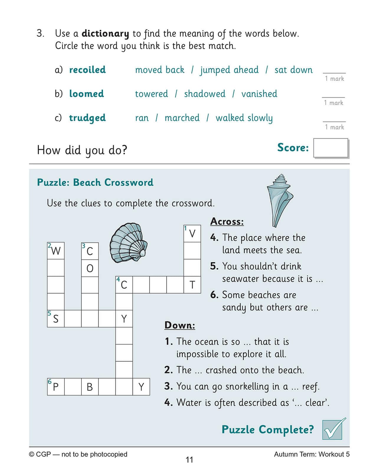 New KS2 English 10-Minute Weekly Workouts: Spelling & Vocabulary - Year 5 (CGP KS2 English)