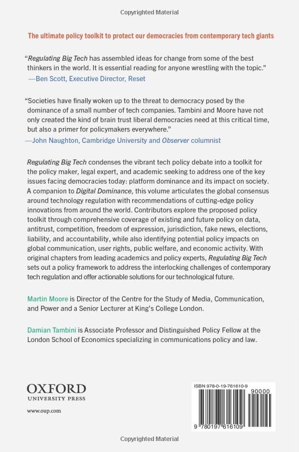 Regulating Big Tech: Policy Responses to Digital Dominance