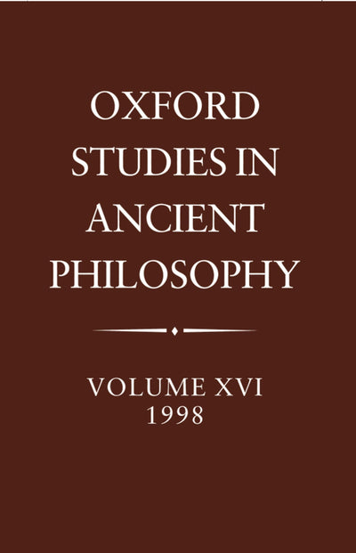 Oxford Studies in Ancient Philosophy