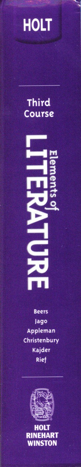 Holt Elements of Literature: Student Edition Grade 9 Third Course 2009