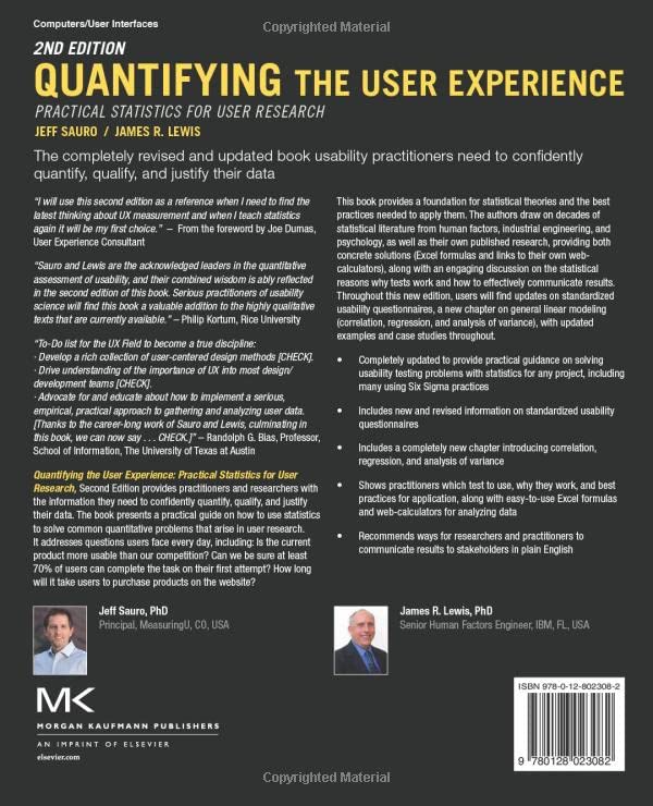 Quantifying the User Experience: Practical Statistics for User Research