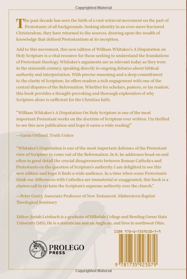 A Disputation On Holy Scripture: Volume 1