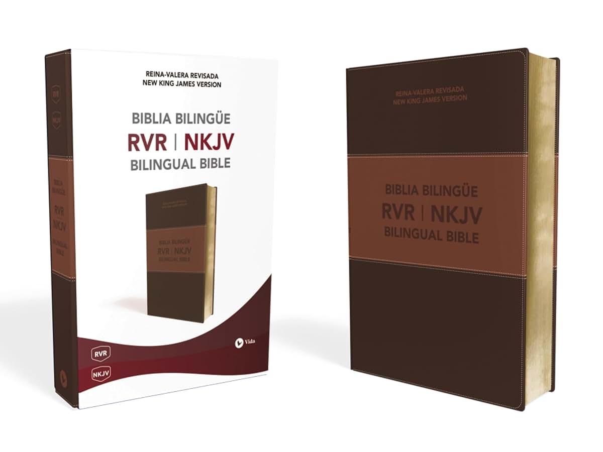 NKJV/RVR, Bilingual Bible, Leathersoft, Brown / NKJV/RVR Biblia Biling?e, Leathersoft, Caf? (Spanish Edition)