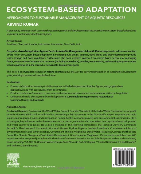 Ecosystem-Based Adaptation: Approaches to Sustainable Management of Aquatic Resources