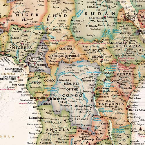 National Geographic World Wall Map - Executive - Laminated (46 x 30.5 in) (National Geographic Reference Map)