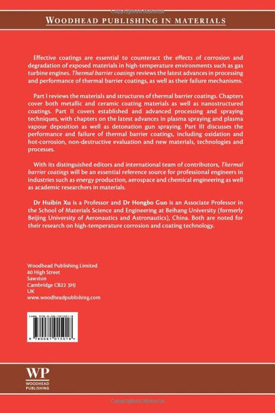 Thermal Barrier Coatings: Materials, Manufacturing and Performance (Woodhead Publishing Series in Metals and Surface Engineering)