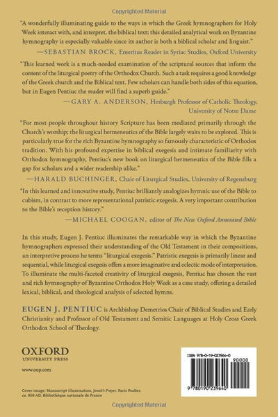 Hearing the Scriptures: Liturgical Exegesis of the Old Testament in Byzantine Orthodox Hymnography