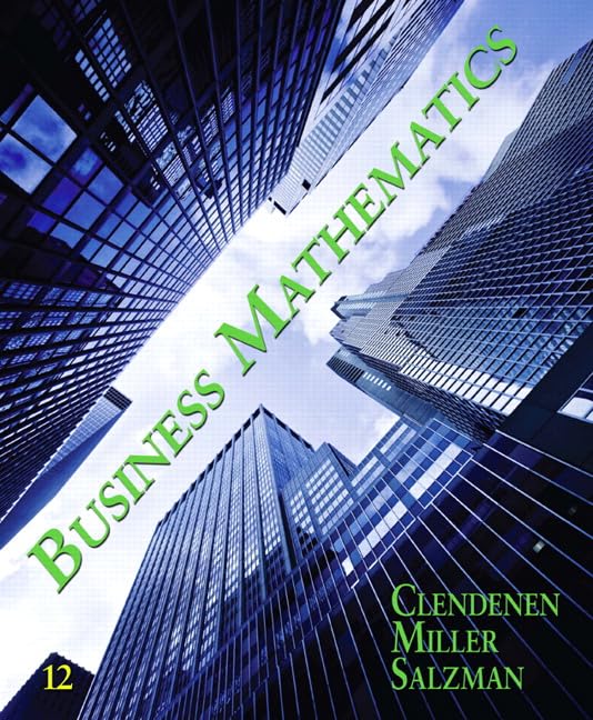 Business Mathematics by Clendenen, Gary
