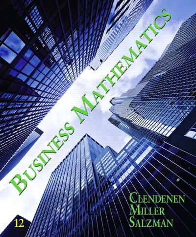 Business Mathematics by Clendenen, Gary