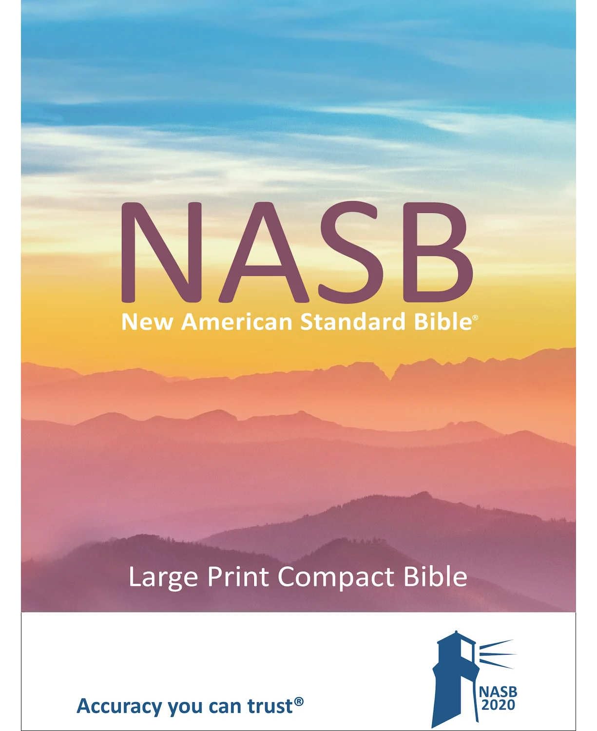 NASB Large Print Compact Bible, Teal, Leathertex, 2020 text