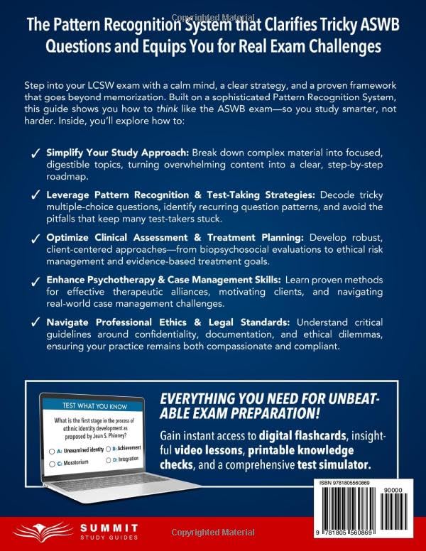 LCSW Study Guide: The Pattern Recognition System that Clarifies Tricky ASWB Questions and Equips You for Real Exam Challenges