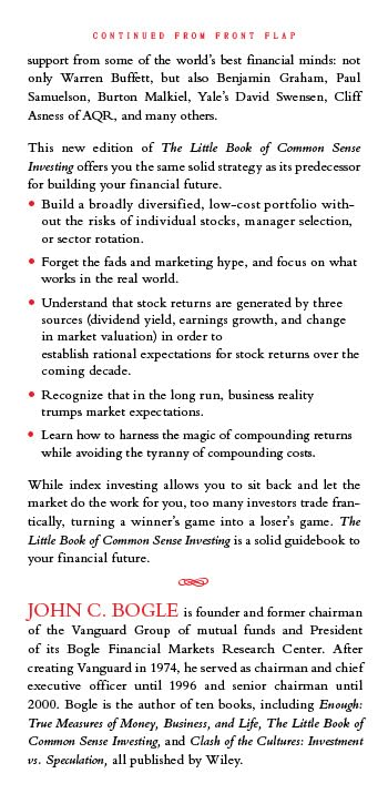 The Little Book of Common Sense Investing: The Only Way to Guarantee Your Fair Share of Stock Market Returns