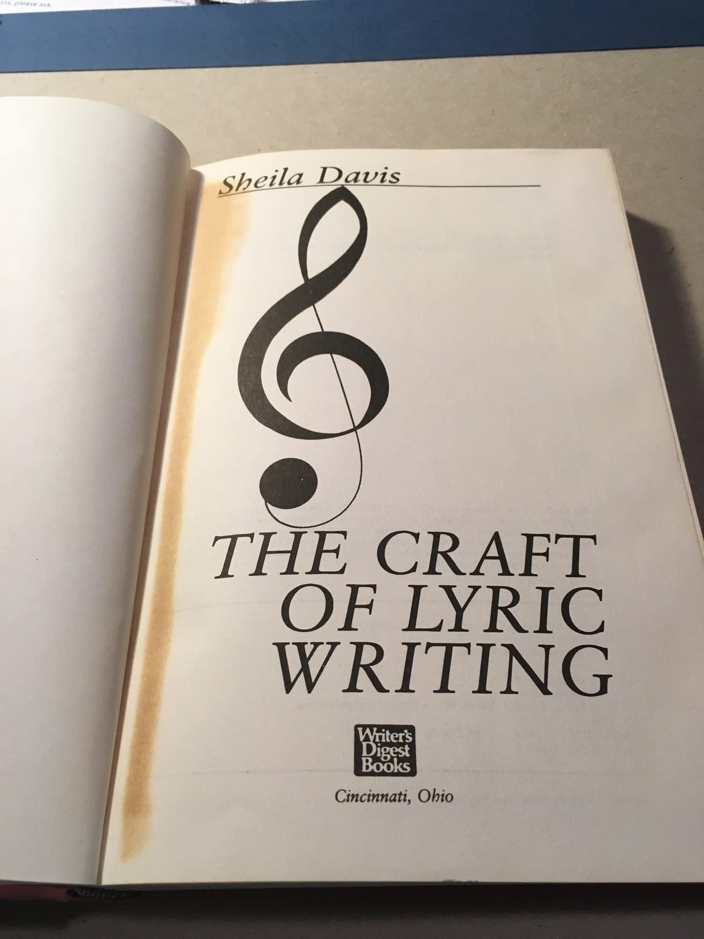 The Craft of Lyric Writing by Sheila Davis