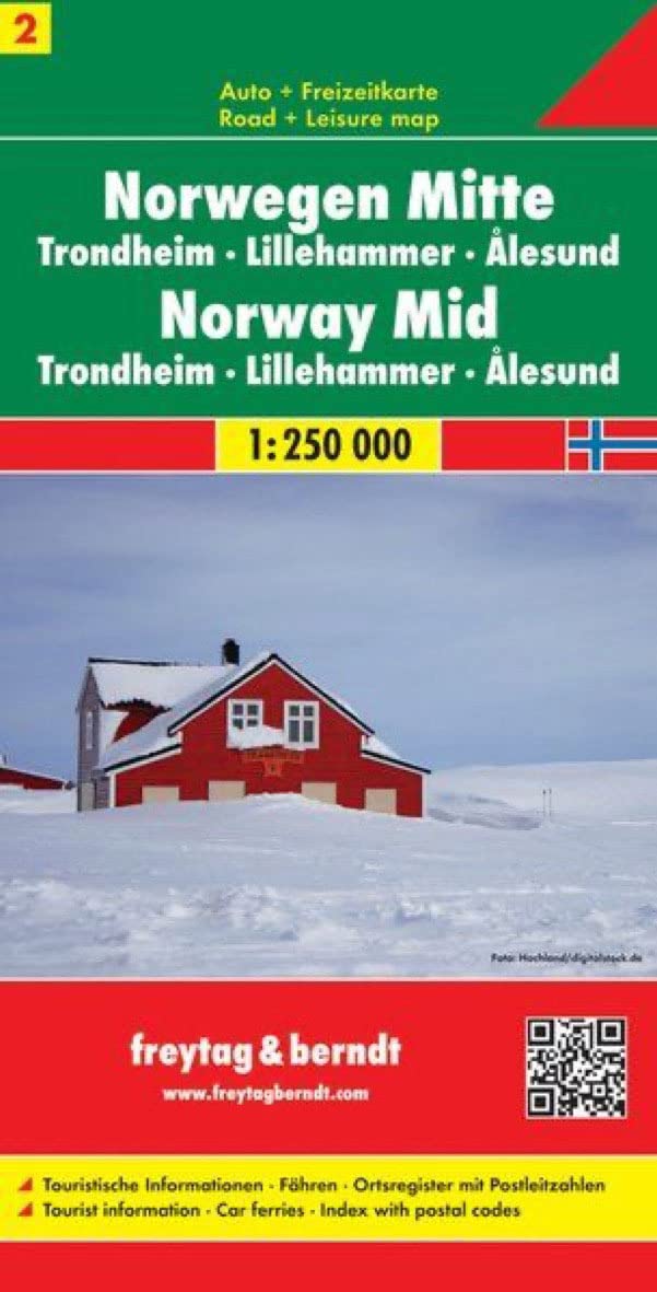 Map-Norway Central (Road Maps)#2 FB (English, German, Italian, Spanish, Norwegian and Dutch Edition)