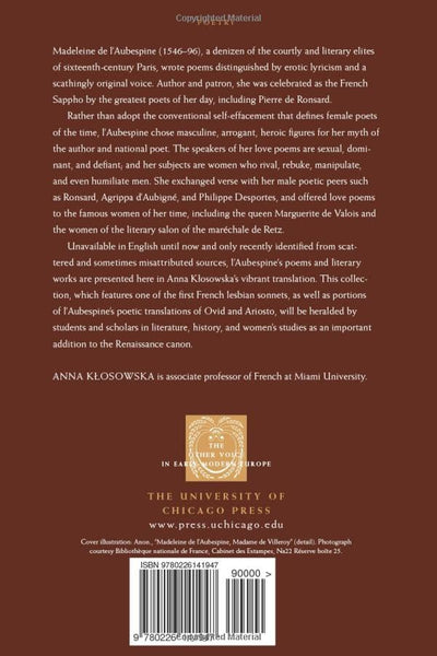Selected Poems and Translations: A Bilingual Edition (The Other Voice in Early Modern Europe)