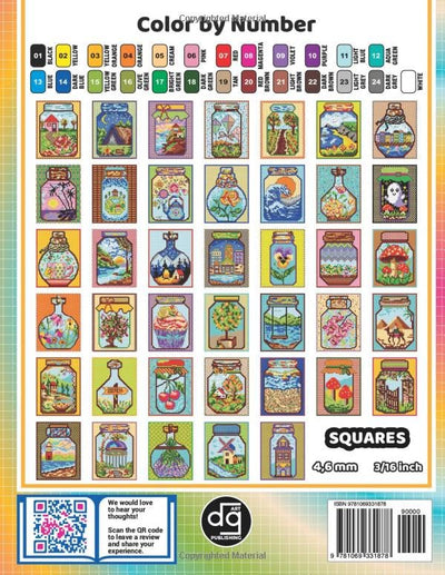 Life in a Jar Mystery Mosaic Color by Number for Adults & Teens: Pixel Art Quest Featuring Nature, Landscapes & Flowers, Hidden Picture Puzzles for ... Relief (Mosaic Stained Glass Color By Number)