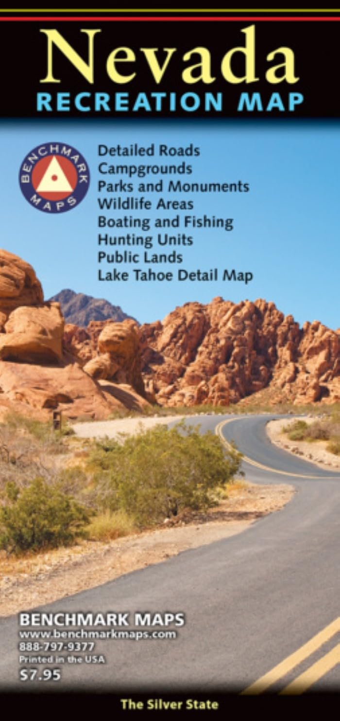 Nevada, The Silver State, Recreation Map, 2023 Edition (Benchmark Maps)