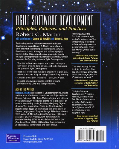 Agile Software Development, Principles, Patterns, and Practi