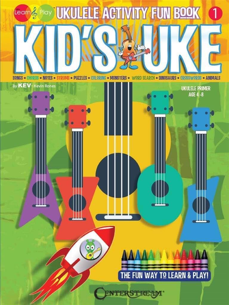 Kid's Uke - Ukulele Activity Fun Book: Kev's Learn & Play Series