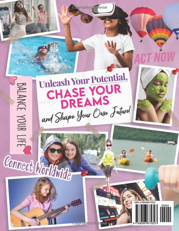 Vision Board Clip Art Book for Teen Girls: 250 Inspiring Images, Positive Affirmations & Powerful Words to Manifest Dreams and Goals for Young Women (Vision Board Supplies)