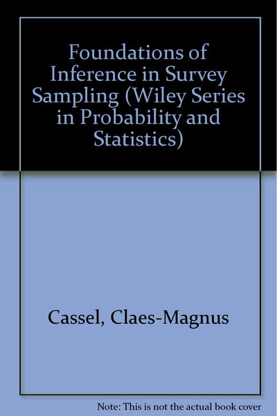 Foundations of Inference in Survey Sampling (Wiley Series in