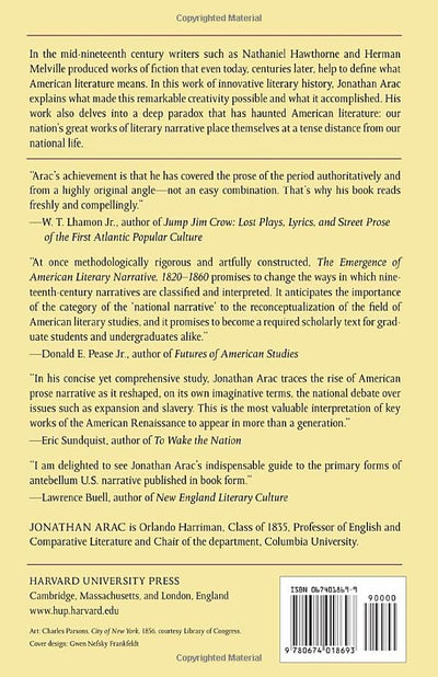 The Emergence of American Literary Narrative, 1820-1860