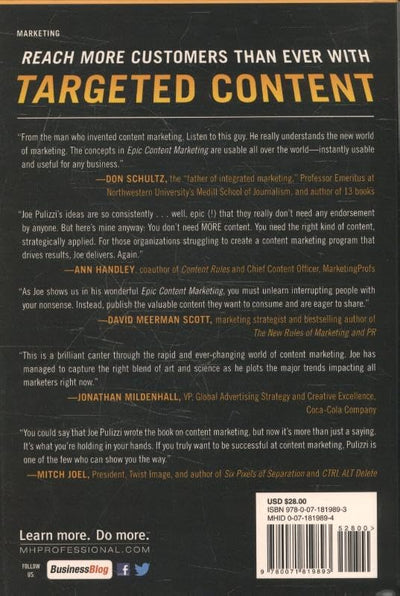 Epic Content Marketing: How to Tell a Different Story, Break through the Clutter, and Win More Customers by Marketing Less