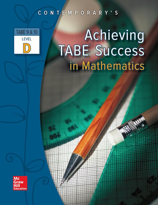 Achieving TABE Success In Mathematics, Level D Workbook (Achieving TABE Success for TABE 9 & 10)