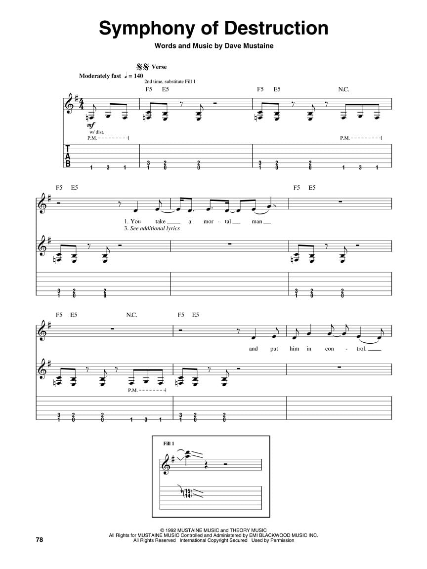 Megadeth - Guitar Play-Along Volume 129 Book/Online Audio