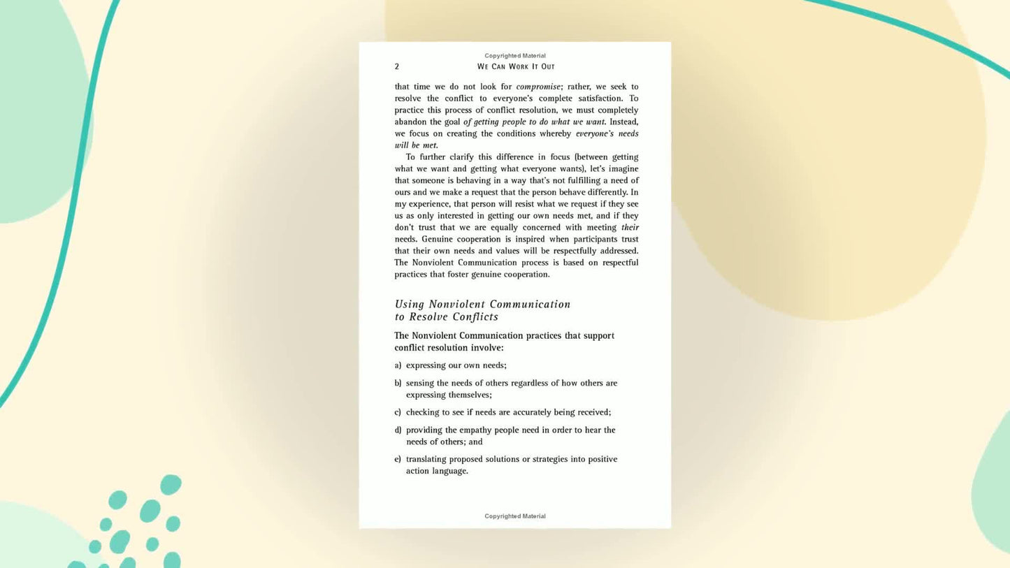 We Can Work It Out: Resolving Conflicts Peacefully and Powerfully (Nonviolent Communication Guides)
