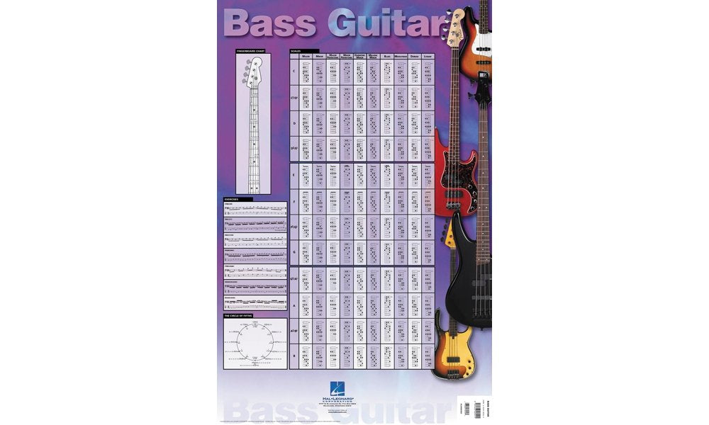 Bass Guitar Poster: 23 inch. x 35 inch. Poster