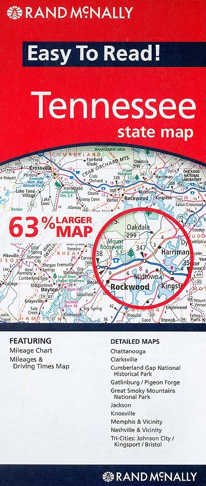 Easy To Read: Tennessee State Map